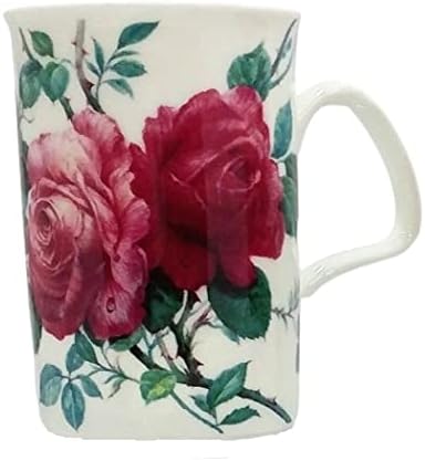 Рој Кирхам Ланкастер Кригла-англиски Роза Сет од 6-Направени Во Англија Керамички 11 мл. Коска Кина