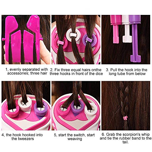 Автоматски држач за коса Брз пресврт 3 споделува машина за плетенка за коса DIY магија фризерска алатка за ролери за пунџа, плетенка артефакт за девојчиња, жени тинеј