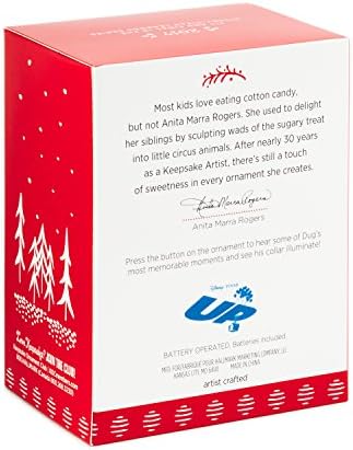 Hallmark Keepsake 2017 Disney/Pixar Legends Up Dug Sound Christmas Ornament со светлина