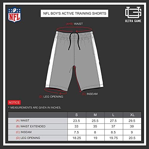 Ultra Game NFL момчиња супер меко руно активни шорцеви