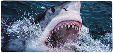 Ајкула Во Езерото Печатена Гумена Подлога за Тастатура 16х35, 5во, Заштитник за Биро, Подлога за Глувче, Канцелариска Подлога,
