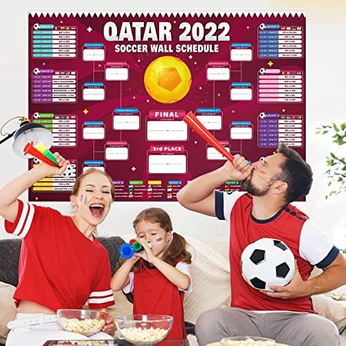 Катар 2022 Светска фудбалска игра wallидна табела Распоред Постер за домашни канцелариски календари бар украси