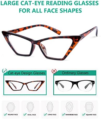 Очила за Очи 5-пакет Очила За Читање Мачки Жени Преголеми Читатели