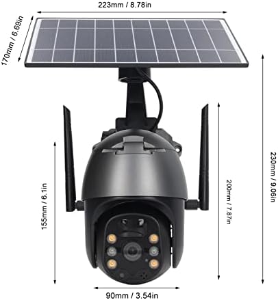 Сончева безбедносна камера Oumefar, 3MP HD PIR Detection Detection IP65 Надзорна камера за надзор за безбедност во дворот