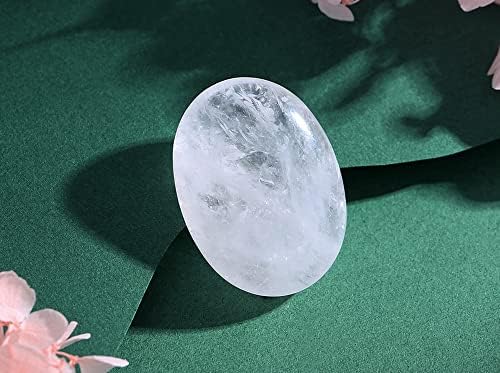 Јасни кварцли заздравувачки кристали Стоунс поставува рачни врежани камења скапоцен камен џеб природен камен медитација Реики енергија