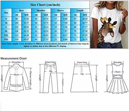 Летни жени кратки ракави екипаж цвет Цвет печатени врвни маици обични кошули од женски врвови кратки жени обични мета