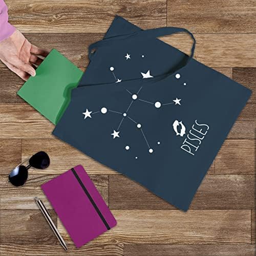 Бенг уредна облека Зодијак подароци - хороскоп хороскоп платно торба за роденденски подароци за жени - торби за купување на еднократно користење