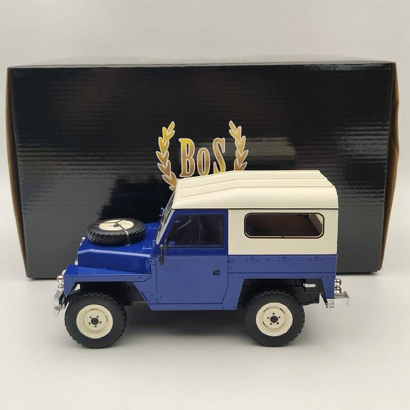 БОС 1:18 За Land Rover Series Series III 1973 Blue -White BOS382 Models Models Toys Car подароци