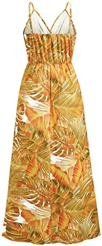 Вратоврска Половината Фустан Жени Лето 2023 V Вратот Цветни Секси Плус Големина Без Ракави Елегантна Долга Симпатична Облека За Плажа за