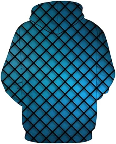 3д Дигитален Џемпер Со Качулка Со Качулка За Мажи Секојдневен Лабав Пуловер Дуксер Моден Памучен Атлетски Врв На Блуза