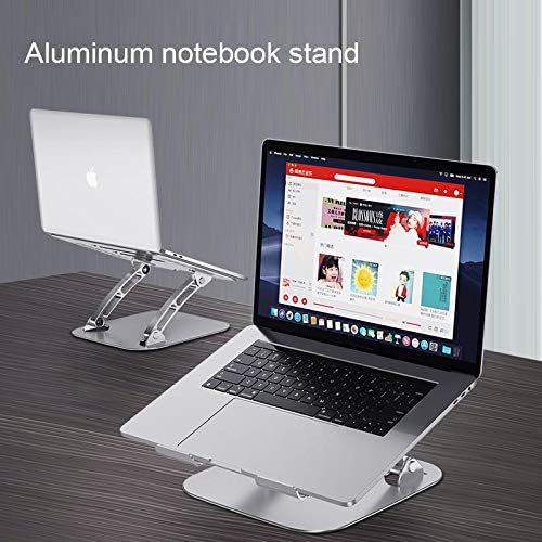 Штанд со боксер и монтирање компатибилен со Dell Latitude 14 Rugged - Извршен versaview лаптоп штанд, ергономски прилагодлив металик лаптоп штанд - металик сребро