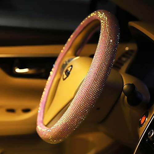 Carwales Pink Bling The Leander Cover за жени искрино rhinestone bedazzled Car додатоци Дијамант симпатична