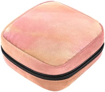 Оријукан санитарна торба за складирање на салфетки, торба за преносни периоди за жени девојки менструална чаша торбичка, розова акварелна