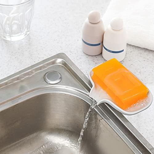 Силиконски сапун сапун со држач за сапун од сапун за мијалник за бања за бања, сапун сапун сапун сад за зачувај за кујна лесна за чистење,