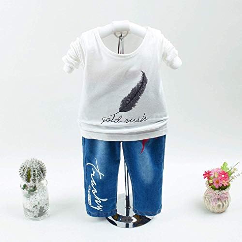 Облека за момче од Јао Дете, пролетно есенско момче 3 парчиња облека поставува тексас елек памук кошула фармерки за деца момче