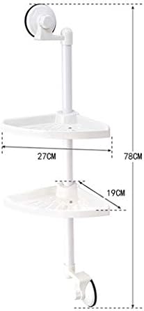 XJJZS 2-слој бања агол рамка за рамка за туширање, шампон сапун, козметичка корпа за складирање кујна кујна зачини за складирање на држачи за држачи