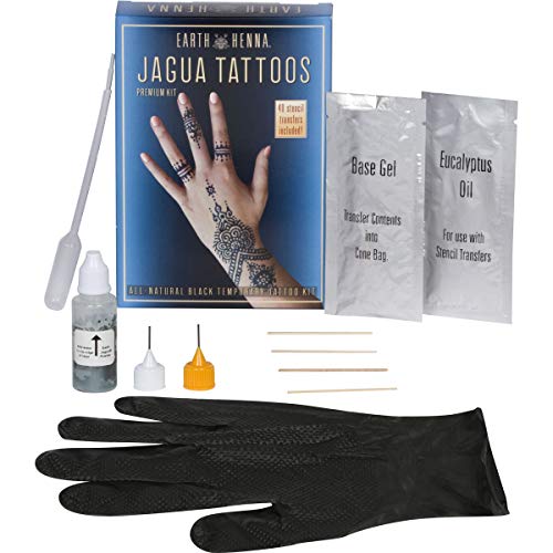 Органска Јагуа Црна Привремена Тетоважа И Премиум Комплет За Сликање На Телото