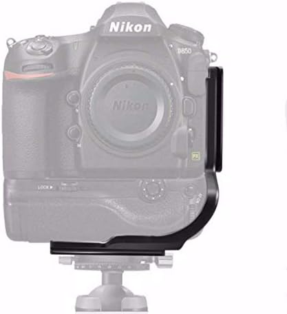 Соонтон L-заграден фотоапарат Батерија Брзо ослободување QR држач за зафаќање на плочата за Nikon D850 батерија за зафат на батеријата ARCA/RRS компатибилен