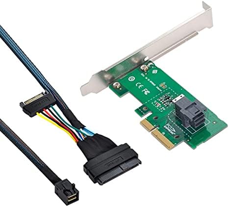 CABLECC PCI-E 3.0 4.0 до SFF-8643 Адаптер за картички и U.2 U2 SFF-8639 NVME PCIE SSD кабел за Mainboard SSD