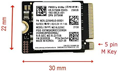 OEM Samsung 256GB M.2 PCI-E NVME SSD Внатрешен погон на цврста состојба 30мм 2230 Форм фактор m клуч палуба за пареа