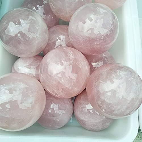DFUF убав кристал со 100мм дијаметар природна розова розова кристална топка за третман на ветерна топка со вода