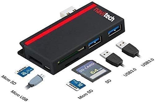 Навитех 2 во 1 ЛАПТОП/Таблет USB 3.0/2.0 Hub Адаптер/Микро USB Влез со Sd/Micro SD Читач На Картички Компатибилен СО ASUS Chromebook