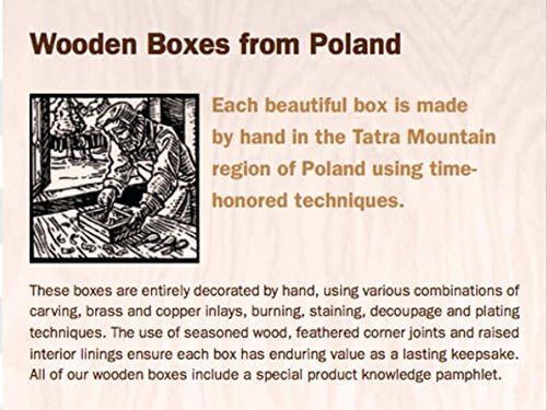 Полска Рачно Изработена Врежана Липа Дрво Декоративна Кутија За Шиење