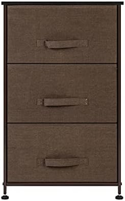 NC 3-TIER фиока за облекување, единица за складирање со 3 лесни фиоки за повлекување ткаенини и метална рамка, дрвена таблета, за плакари,