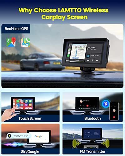 Безжичен Apple Carplay &засилувач; Android Авто За Автомобил Стерео, Преносни 7 Инчен Apple Автомобил Игра Екран На Допир Синхронизација GPS Навигација Аудио Автомобил Радио При?