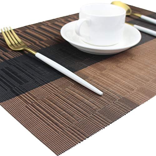 Pigchcy Placemats, Издржливи Placemats За Трпезариска Маса, Се Перат Ткаени Винил Кујна Placemats Сет на 4