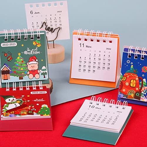 Абоофан канцеларија декор 2023 Божиќна биро календар мини десктоп календар биро калем латепада хартија календар домашна соба