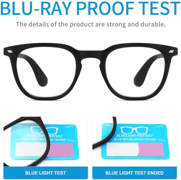 Јулуки 4 пакувања за читање очила сини светло блокирање ретро компјутерски читач за мажи жени