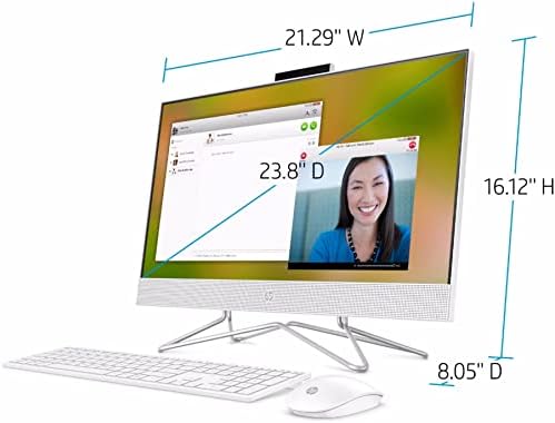 2022 Најновата десктоп HP All-in-One | 24-инчен FHD IPS екран на допир | Intel 2-Core I3-1115G4 | 24 GB DDR4 1TB SSD | Intel Uhd Graphics