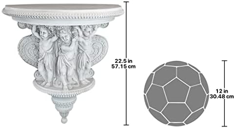 Дизајн Тоскано херувиби на скулпторска wallидна конзола за жетви, антички камен