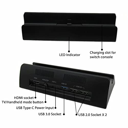 Полнач за приклучоци за приклучок за полнење на Blue Elf Premium USB за Nintendo Switch /Lite HDMI Video Converter
