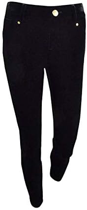 I.N.C. Меѓународни концепти женски ситни кадифени слаби панталони длабоко црно