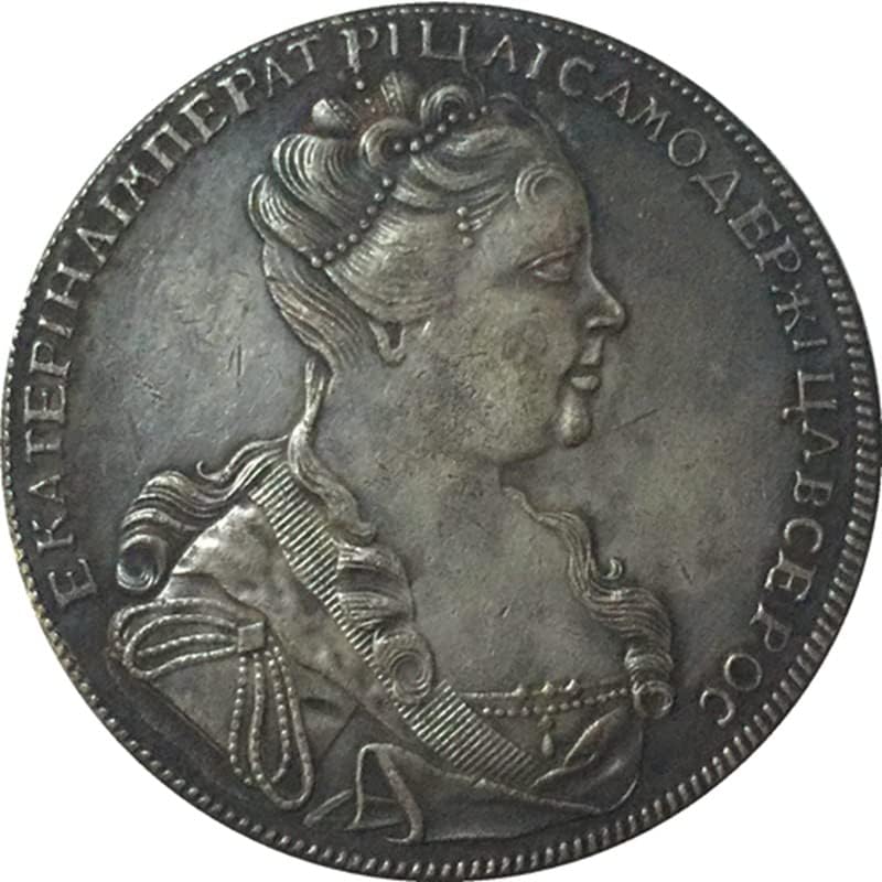 Руска Античка Монета 1727 Рубли Монета 42ММ