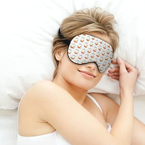 Коктели кои спијат слепи маска со слатка сенка на очите смешна ноќна покривка со прилагодлива лента за жени мажи