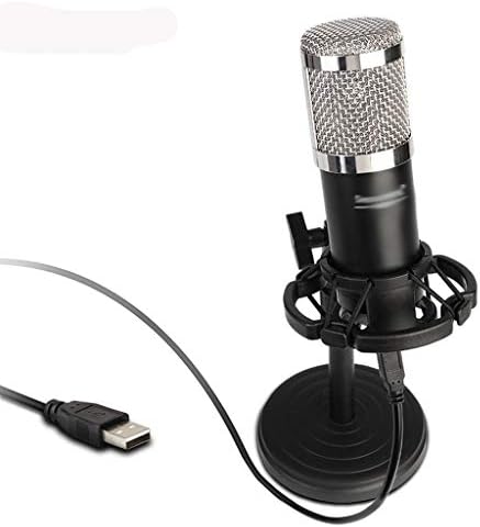 UXZDX USB кондензатор микрофон за компјутерски микрофон за микрофон за снимање на игри со држач за шок