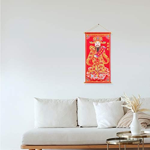 Амосфун Шарени украси Фенг Шуи Бог на богатство украс 3Д Буда статуа бог на богатство што значи среќа Просперитет слика wallид