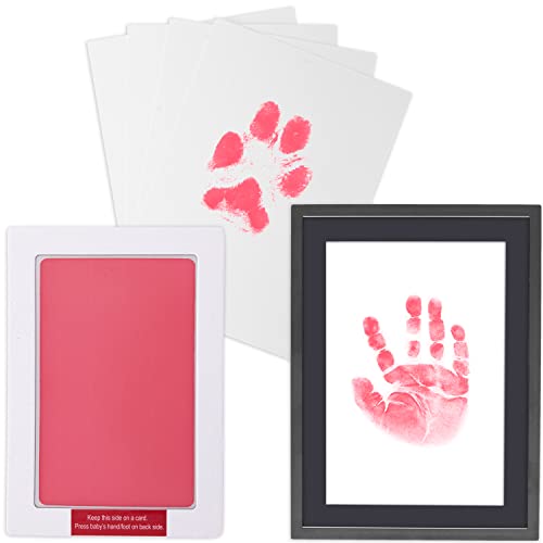 Голем отпечаток за бебиња или стапало за чиста допир со мастило со комплет за рамки за слики и картички за отпечатоци