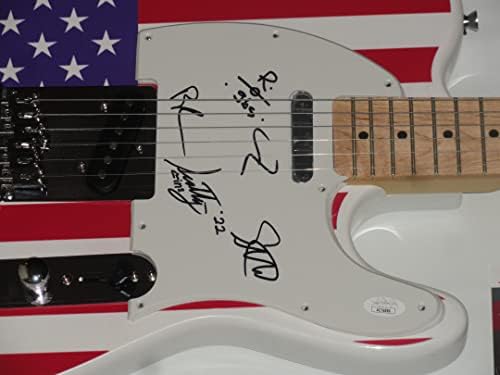 Цветовите на џин потпишаа со електрична гитара во САД, Робин Вилсон, сите 5 JSA COA