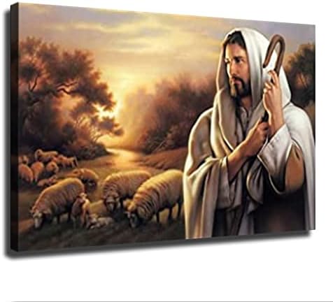 Симон Дејви - Добриот овчар Исус Христос платно Декоративно сликарство постер дома украс уметност HD слики спална соба дневна соба wallидна