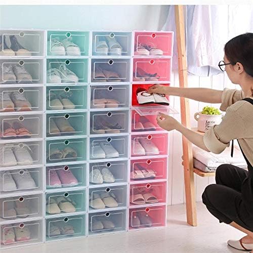 Anncus 6pcs транспарентни чевли за чевли за чевли за задебелување на чевли за складирање на фиоки за пластични садови за чевли