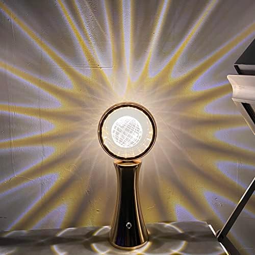 ТАЦАЕ РГБ Кристален светски светски светски светла - сингл боја и обрасци - 3Д илузија ламба за расположение - ламба за маса безжични