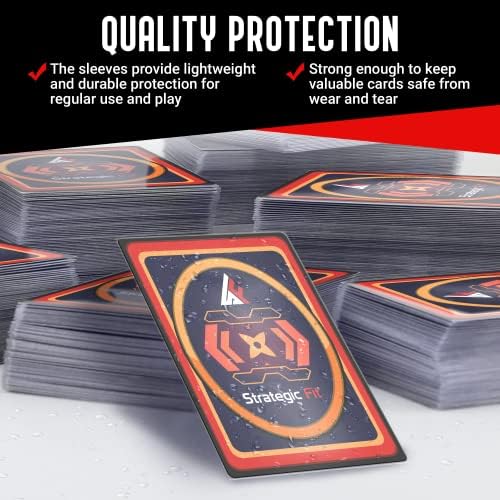 Стратешко вклопување премиум опуштено вклопување на ракави за чисти картички за игри - 500 ракави за трговија со картички - ракави