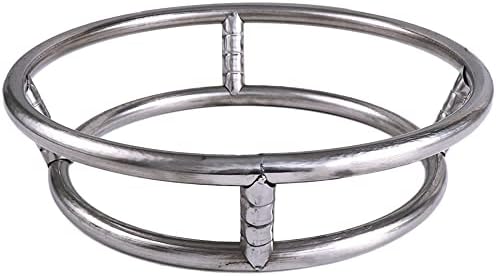 Решетка за садови од не'рѓосувачки челик, вок прстен, реверзибилна поддршка за тркалење на тава за шпорети, прстенести плоча