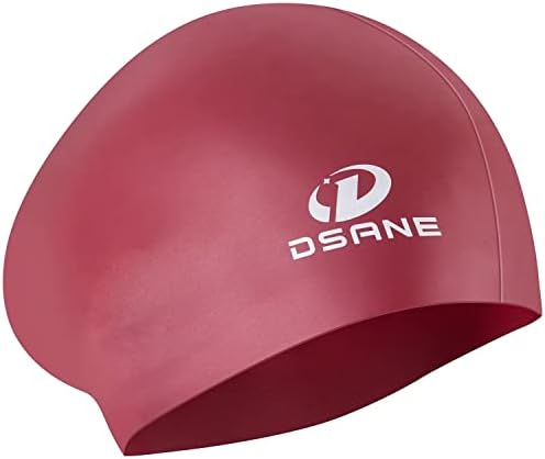Capенски силиконски пливање капа за долга коса, 3Д ергономски дизајн силиконски капачиња за пливање за жени деца мажи возрасни момчиња девојчиња со приклучок за уво
