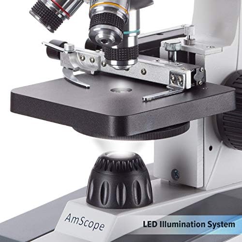 AmScope M150C-I 40X - 1000x Целосно Метални Оптички Стаклени Леќи БЕЗЖИЧНИ LED Студентски Биолошки Соединенија Микроскоп И ОПТО-EDU E35. 3501 Празно