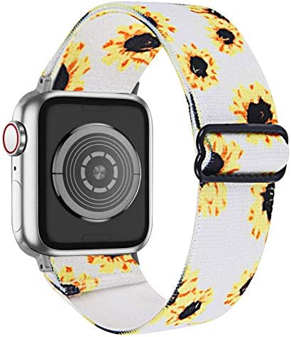 Отежната лента за јамка Oulucci компатибилен за лентите на Apple Watch 41mm 40mm 38mm Iwatch Серија 7/6/SE/5/4/3/2/1 истегнат еластичен зглоб на зглобот